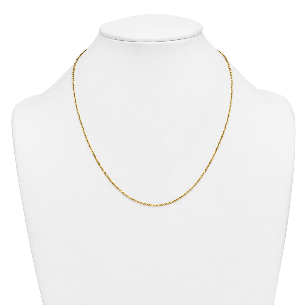Alternate view of the 1/20 14K Gold Filled 2.3mm Solid Curb Chain Necklace, 20 Inch by The Black Bow Jewelry Co.