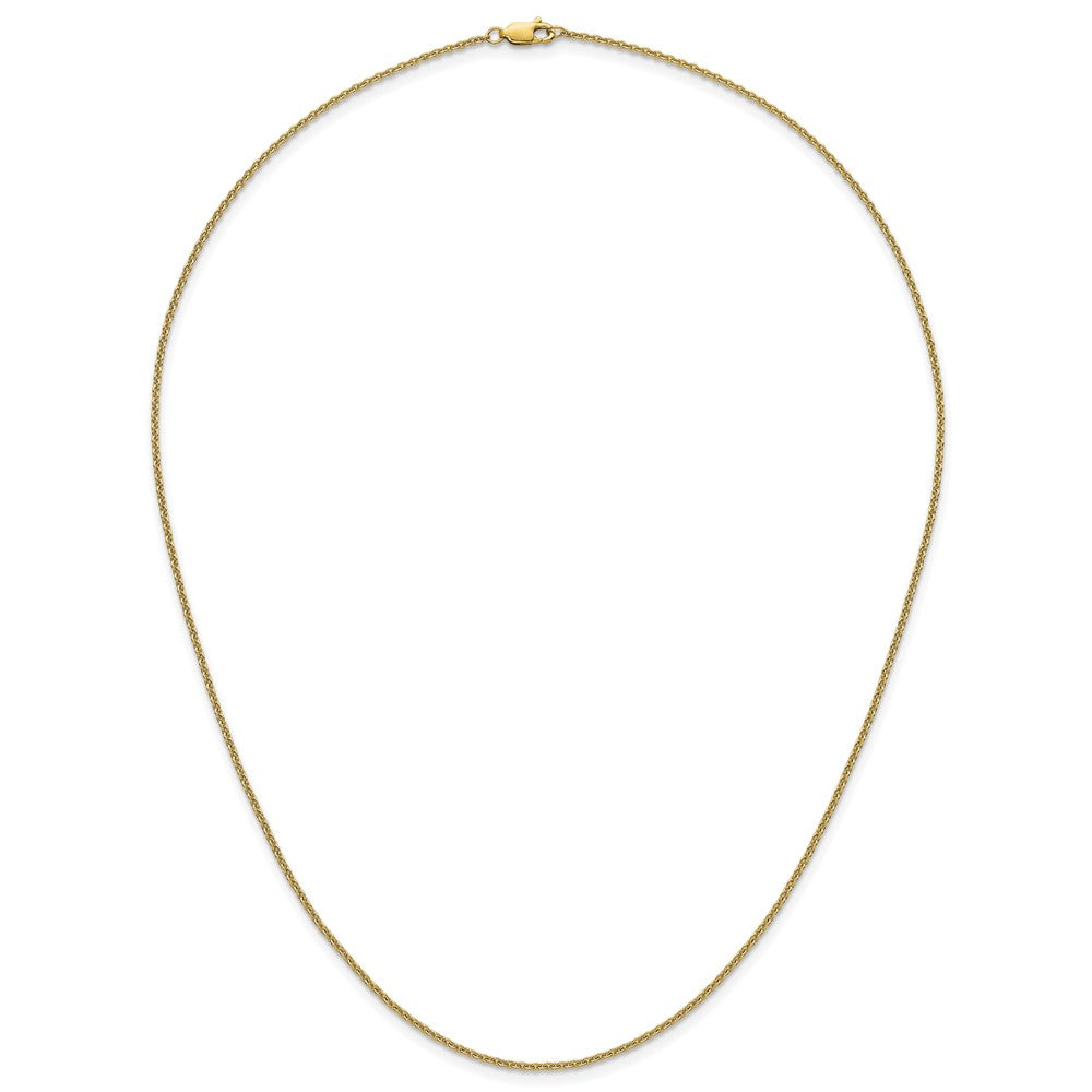 Alternate view of the 1/20 14K Gold Filled 2.3mm Solid Curb Chain Necklace, 20 Inch by The Black Bow Jewelry Co.
