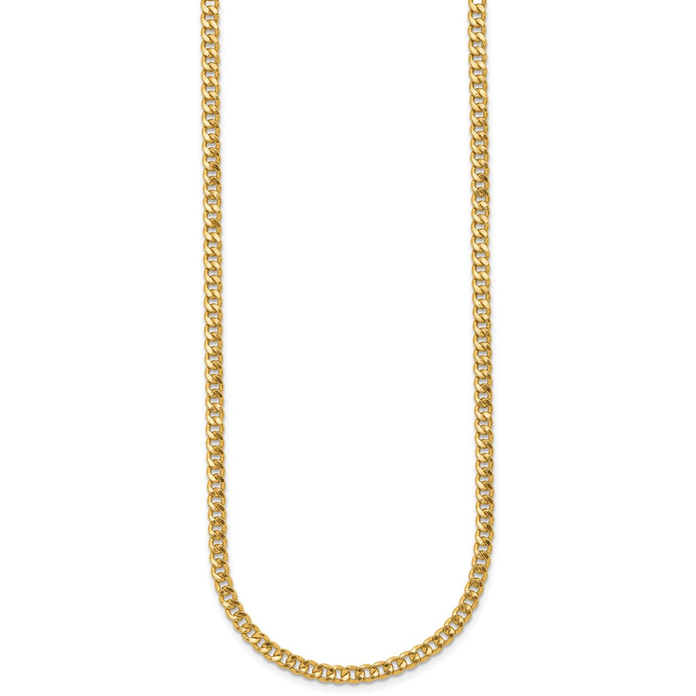 Alternate view of the 1/20 14K Gold Filled 3.5mm Solid Curb Chain Necklace by The Black Bow Jewelry Co.