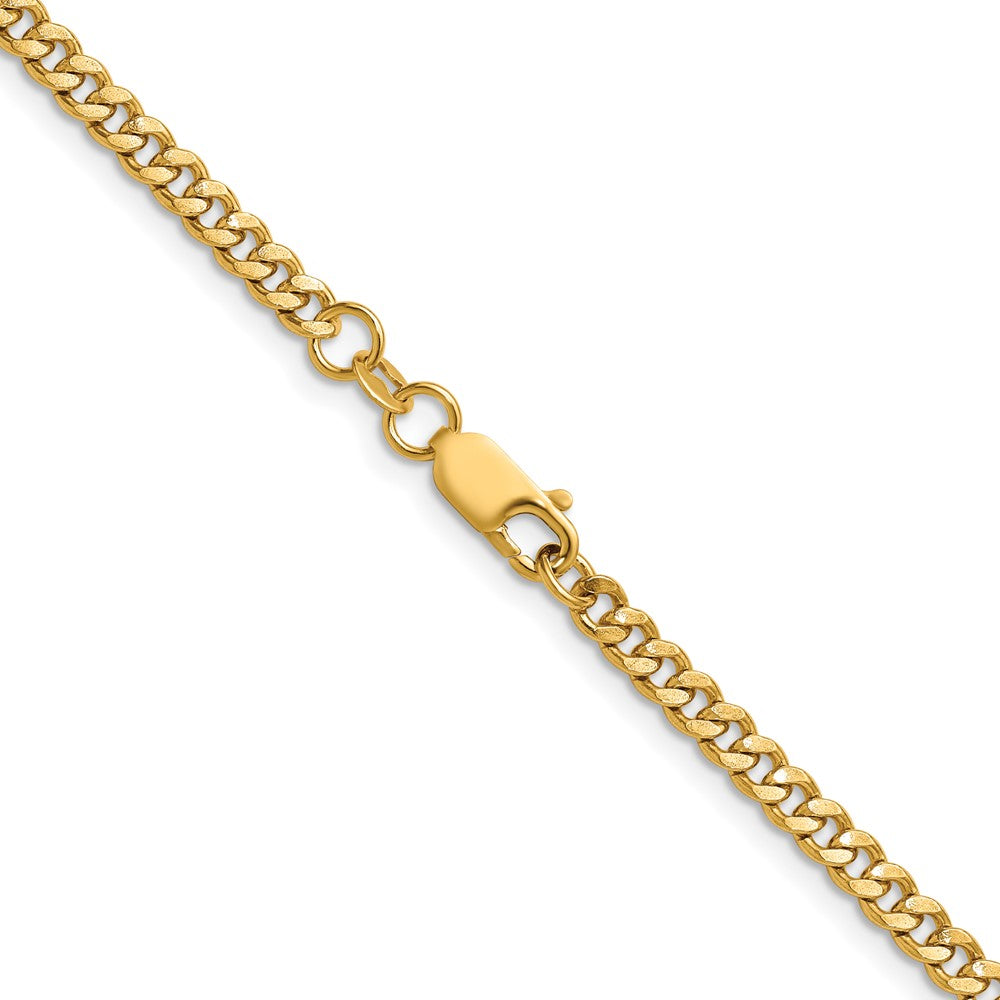 Alternate view of the 1/20 14K Gold Filled 3.5mm Solid Curb Chain Necklace by The Black Bow Jewelry Co.