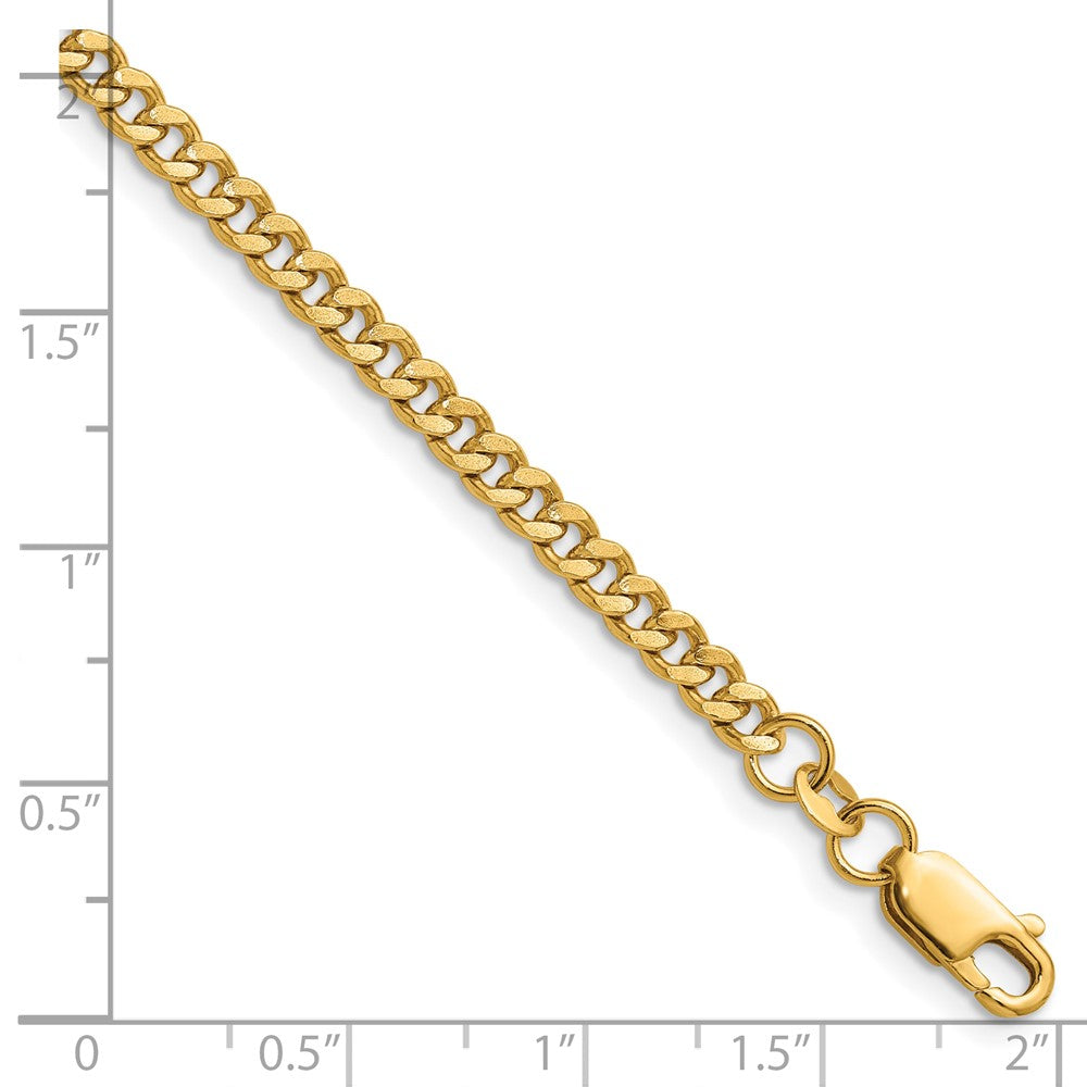 Alternate view of the 1/20 14K Gold Filled 3.5mm Solid Curb Chain Necklace, 16 Inch by The Black Bow Jewelry Co.