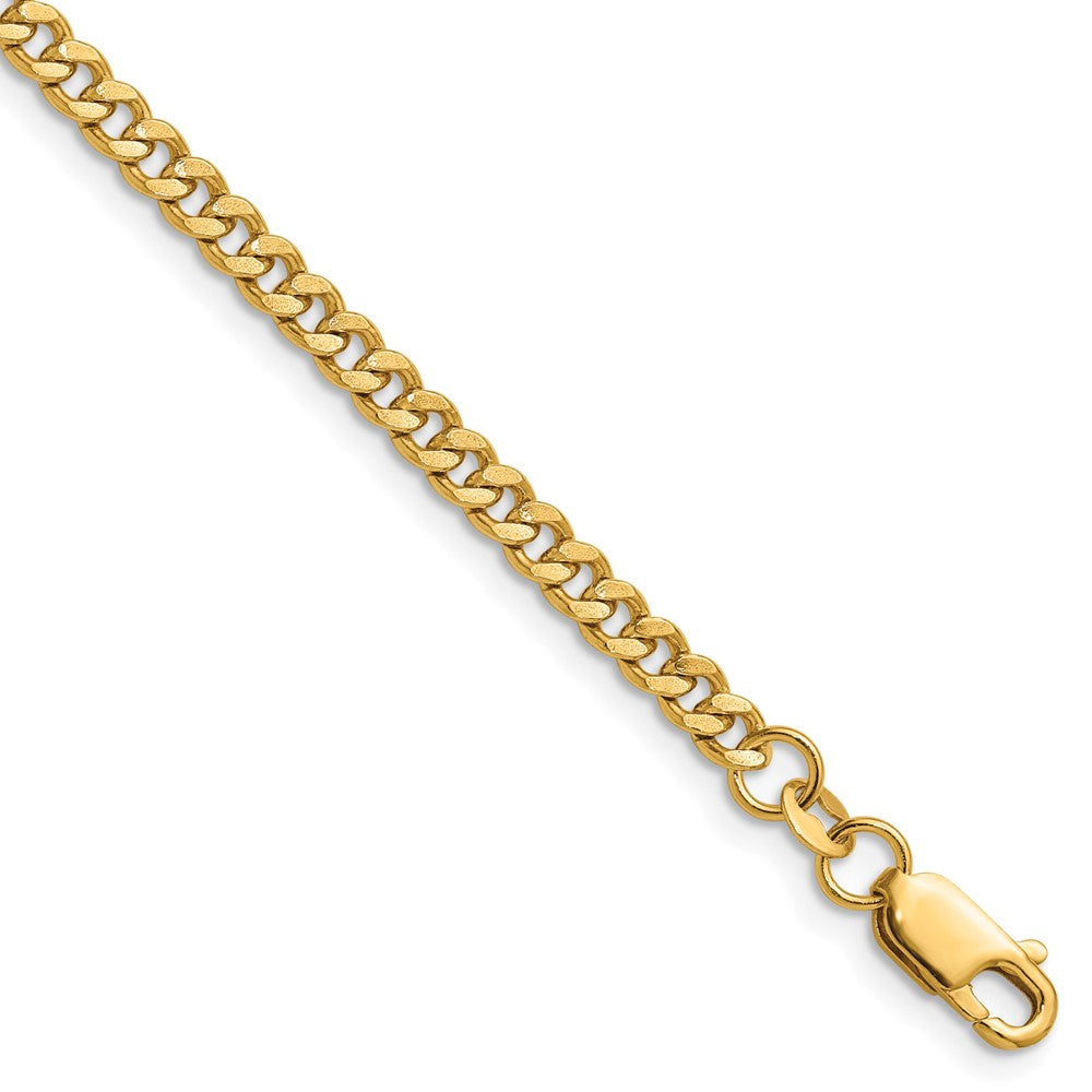1/20 14K Gold Filled 3.5mm Solid Curb Chain Necklace