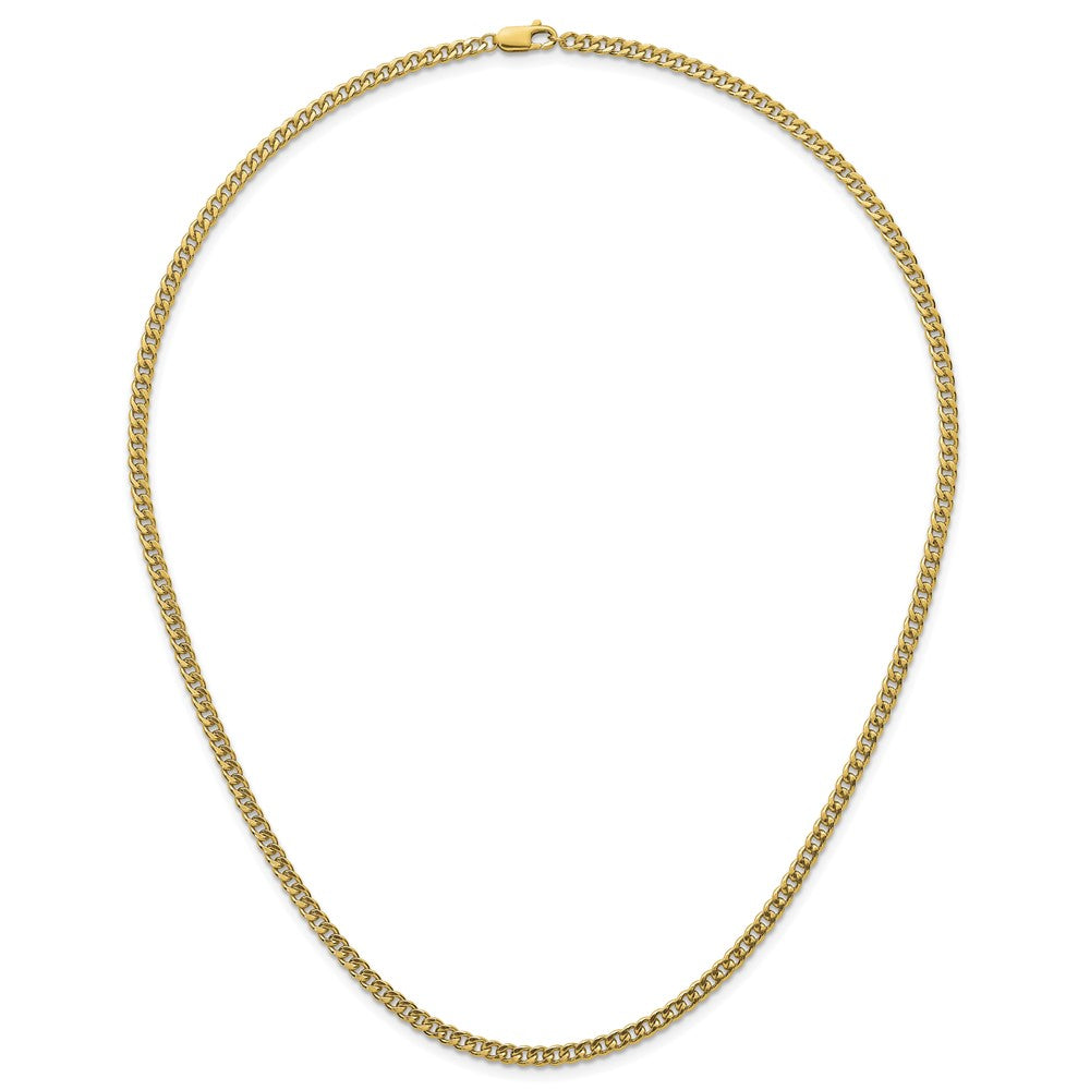 Alternate view of the 1/20 14K Gold Filled 3.5mm Solid Curb Chain Necklace, 20 Inch by The Black Bow Jewelry Co.