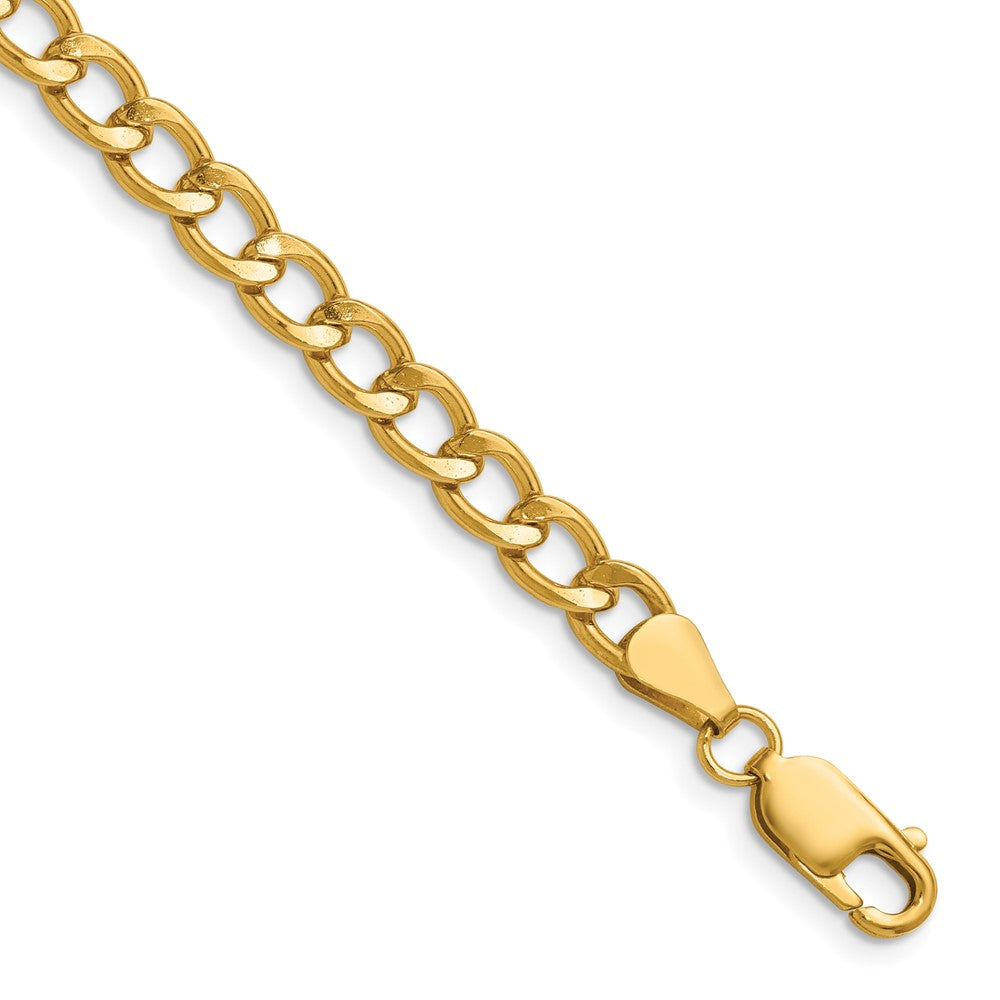 1/20 14K Gold Filled 5.25mm Solid Open Curb Chain Necklace