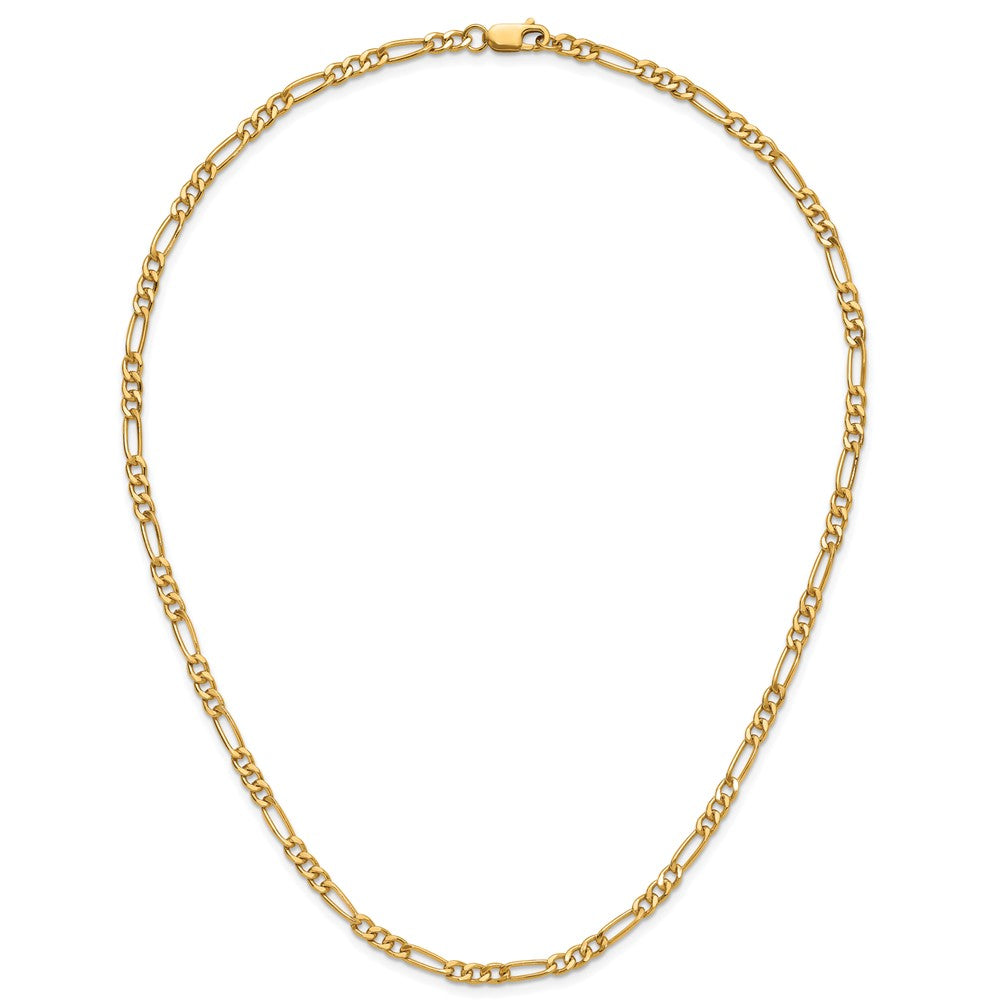Alternate view of the 1/20 14K Gold Filled 3.75mm Solid Figaro Chain Necklace, 18 Inch by The Black Bow Jewelry Co.