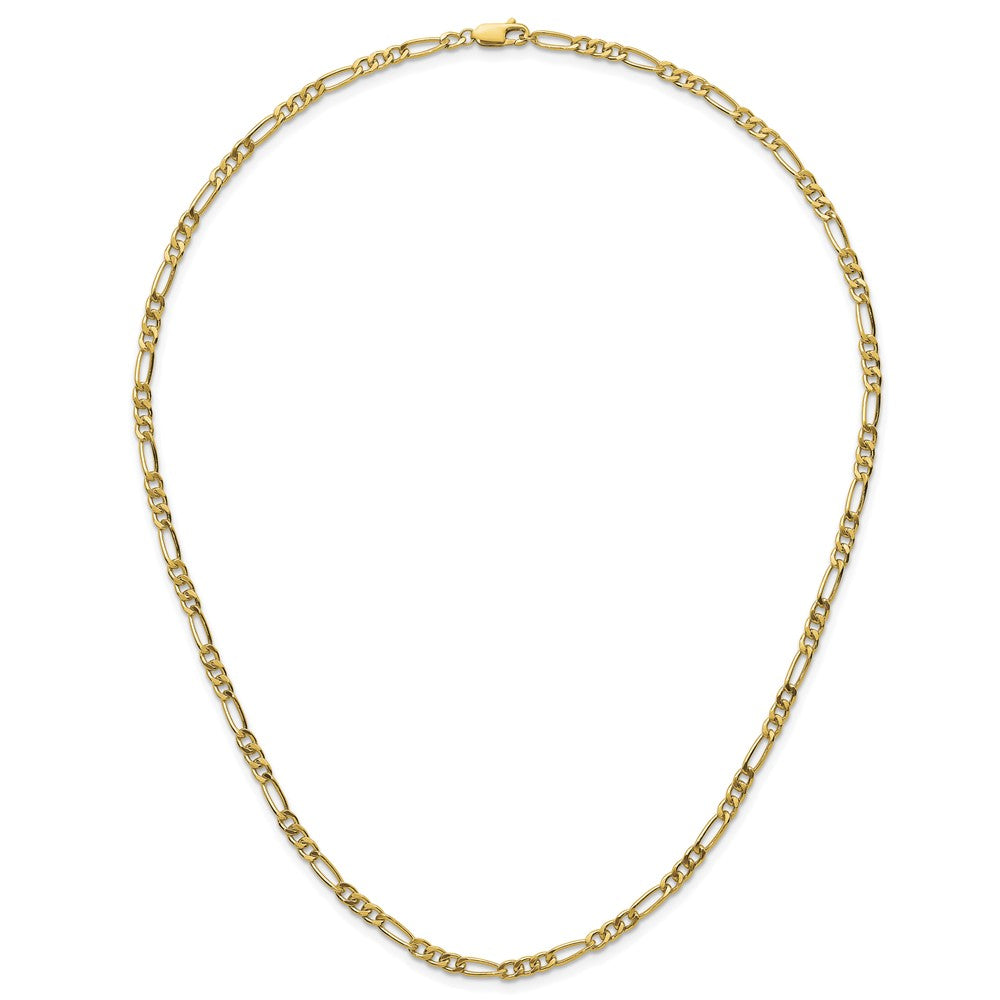 Alternate view of the 1/20 14K Gold Filled 3.75mm Solid Figaro Chain Necklace, 20 Inch by The Black Bow Jewelry Co.