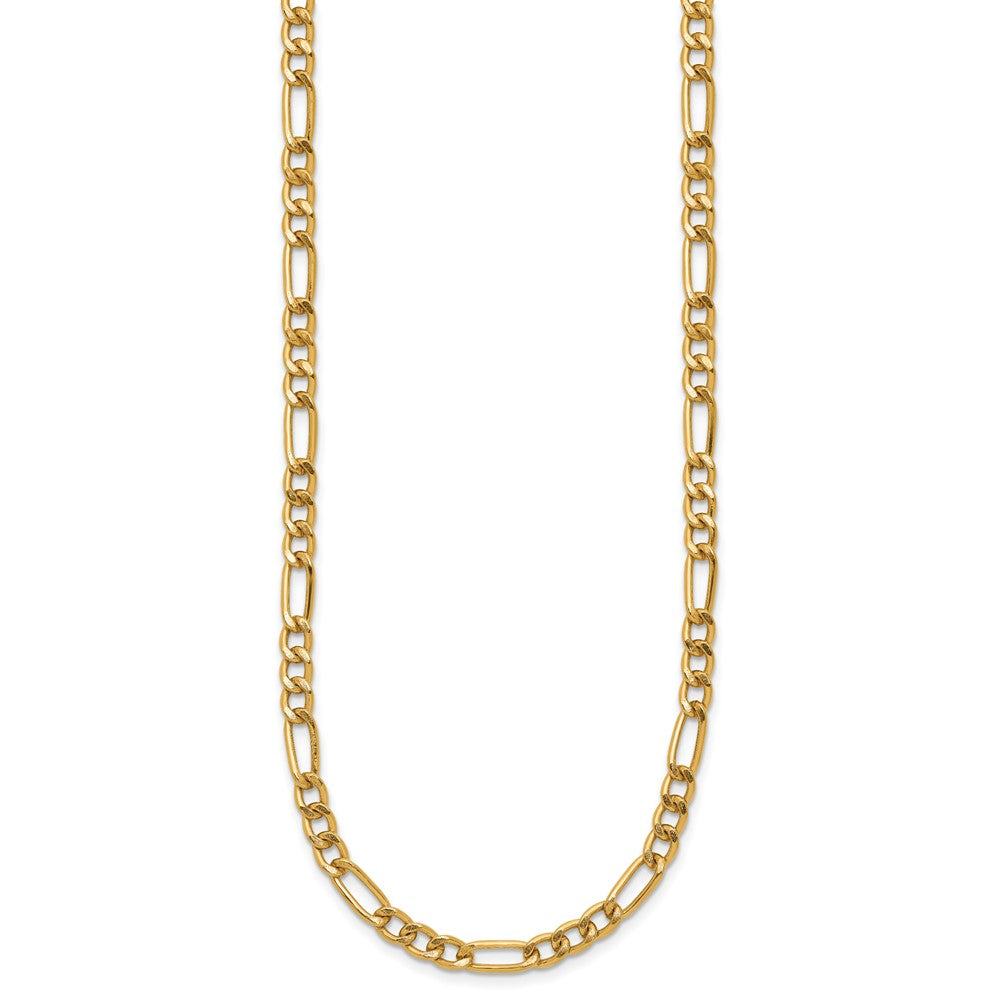 Alternate view of the 1/20 14K Gold Filled 4.6mm Solid Figaro Chain Necklace by The Black Bow Jewelry Co.