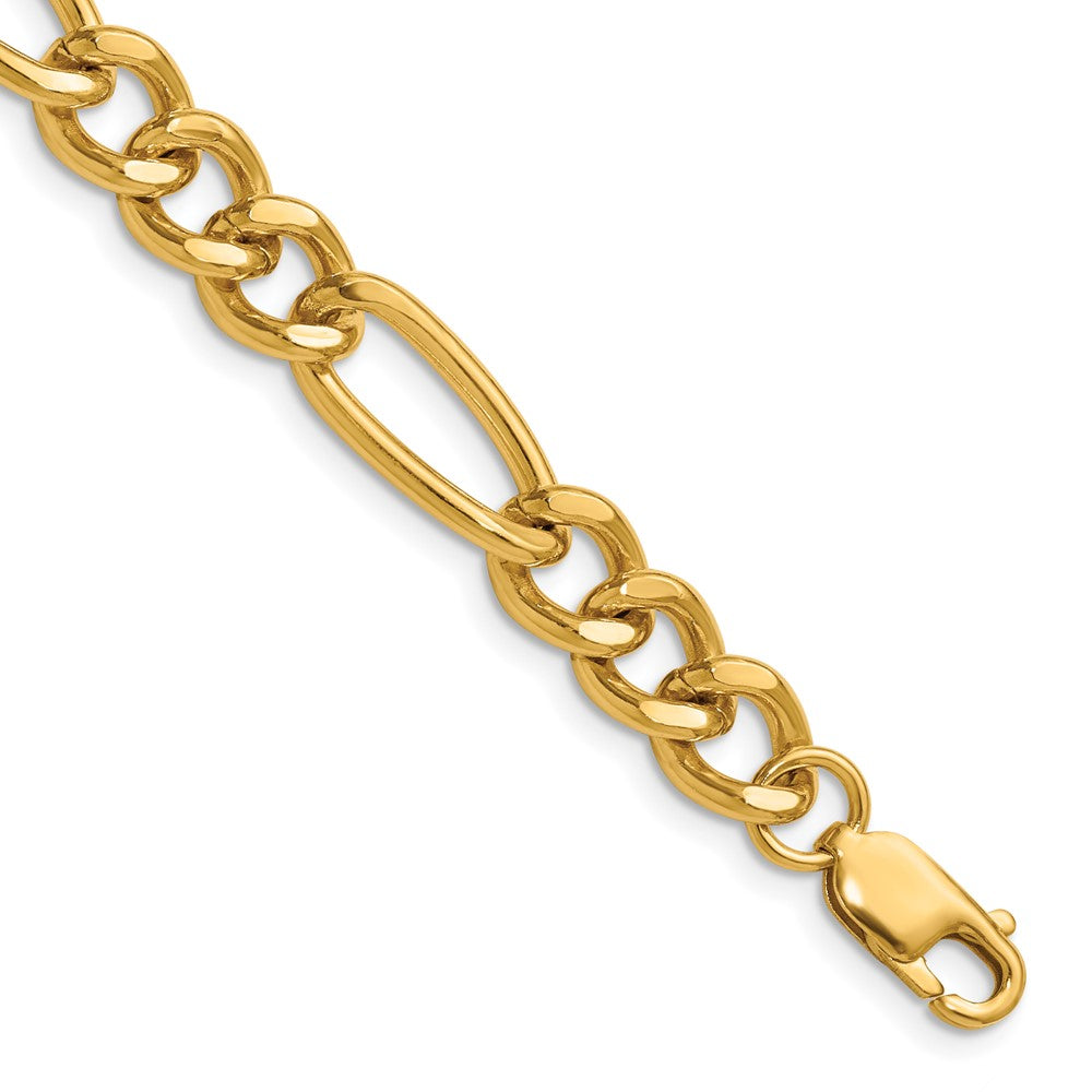 1/20 14K Gold Filled 7.75mm Solid Figaro Chain Necklace, Item C10884 by The Black Bow Jewelry Co.