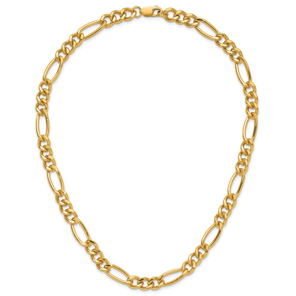 Alternate view of the 1/20 14K Gold Filled 7.75mm Solid Figaro Chain Necklace, 18 Inch by The Black Bow Jewelry Co.