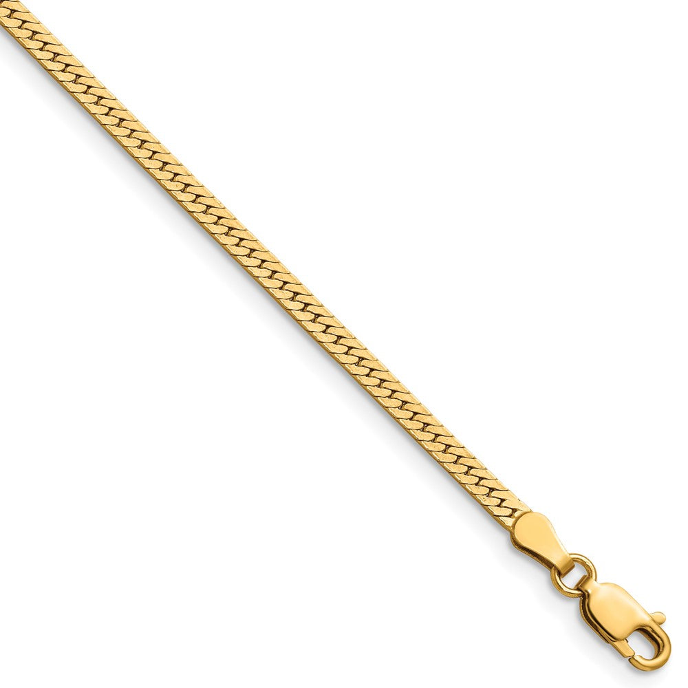 1/20 14K Gold Filled 2.5mm Solid Herringbone Chain Necklace