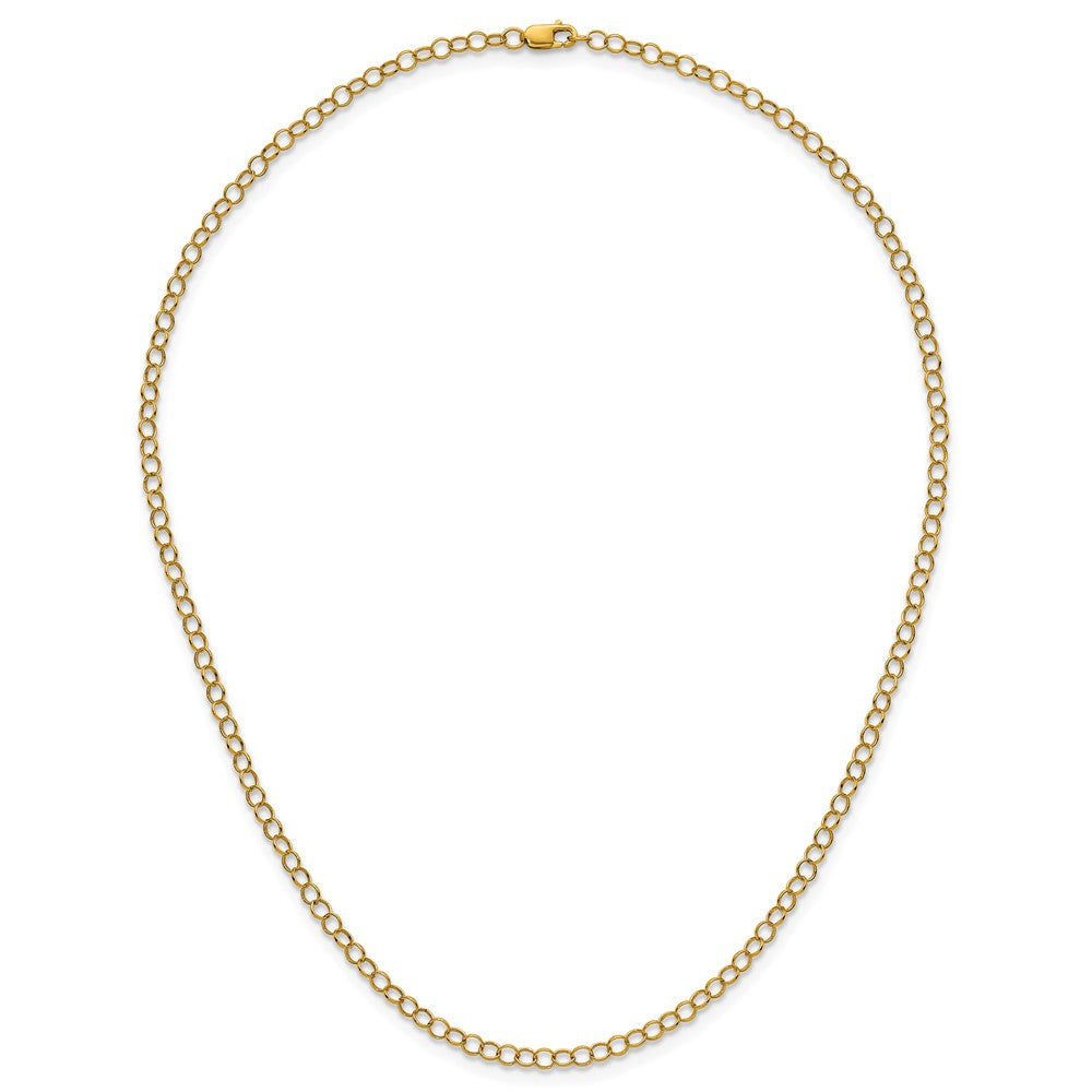 Alternate view of the 1/20 14K Gold Filled 3.2mm Solid Rolo Chain Necklace, 16 Inch by The Black Bow Jewelry Co.