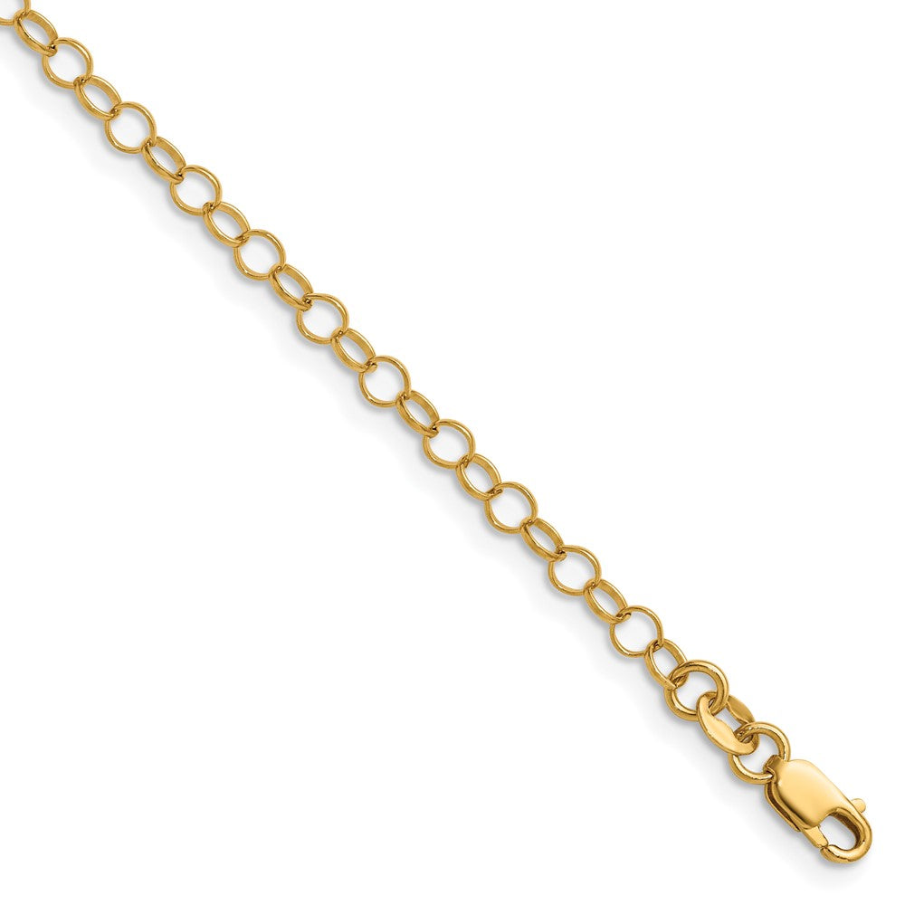1/20 14K Gold Filled 3.2mm Solid Rolo Chain Necklace