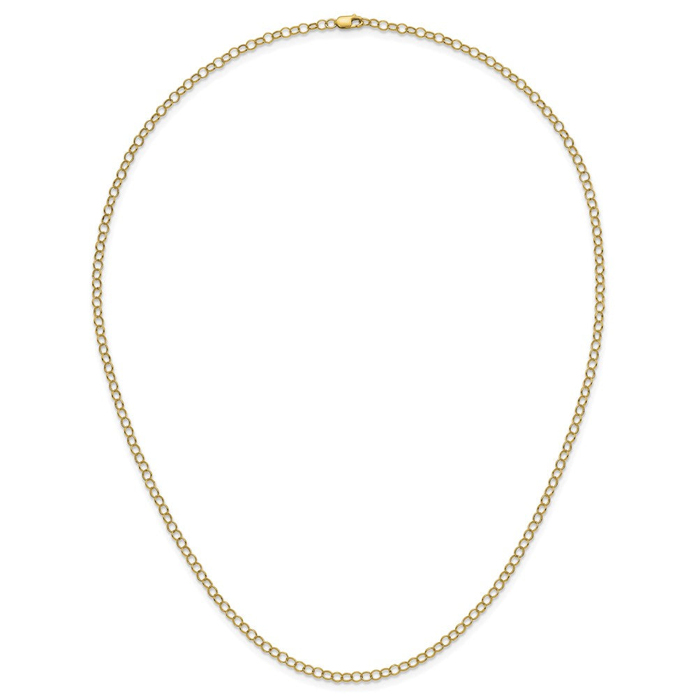 Alternate view of the 1/20 14K Gold Filled 3.2mm Solid Rolo Chain Necklace, 20 Inch by The Black Bow Jewelry Co.