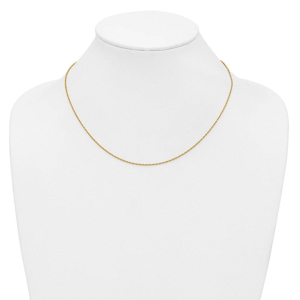 Alternate view of the 1/20 14K Gold Filled 1.2mm Solid Ropa Chain Necklace, 18 Inch by The Black Bow Jewelry Co.