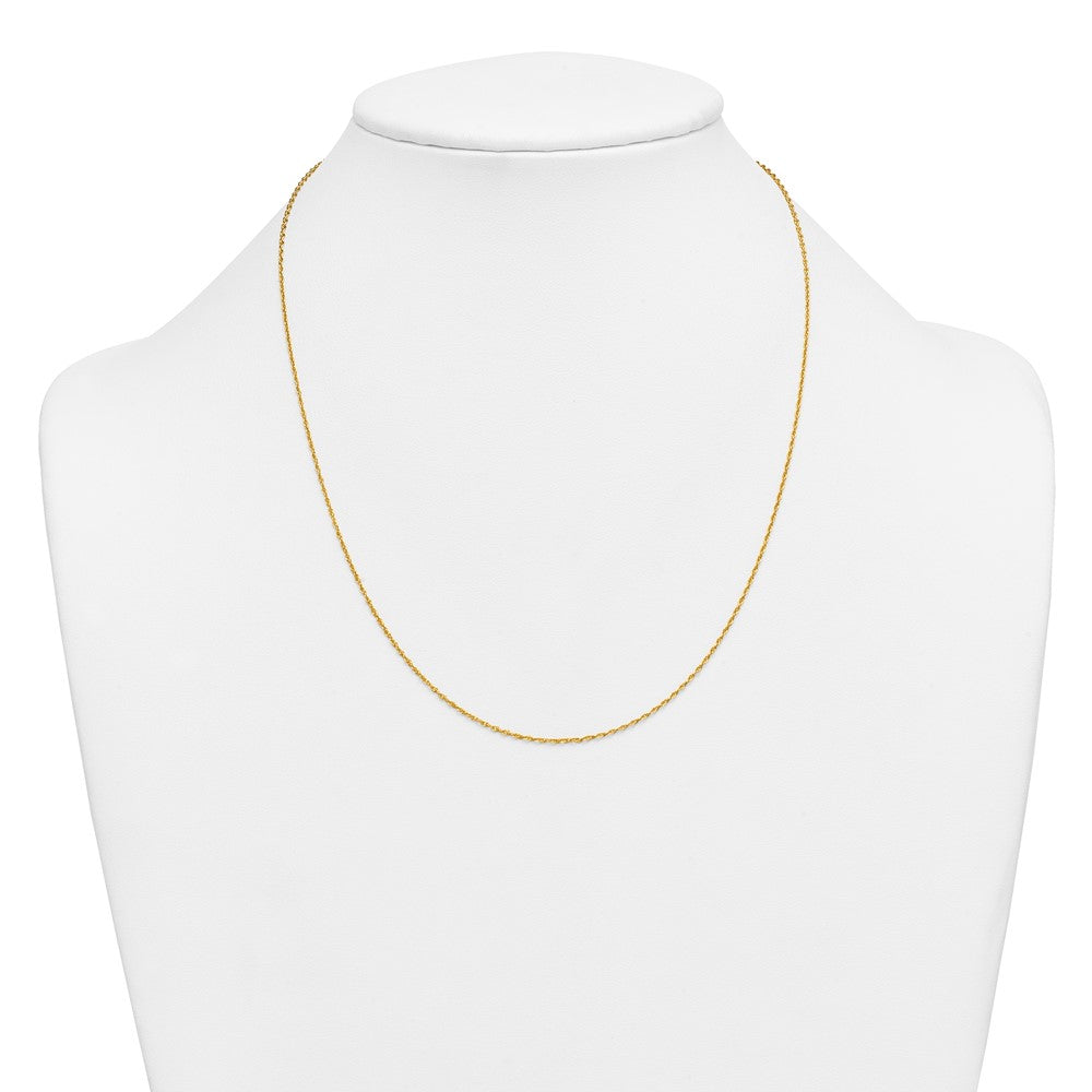 Alternate view of the 1/20 14K Gold Filled 1.2mm Solid Ropa Chain Necklace, 20 Inch by The Black Bow Jewelry Co.