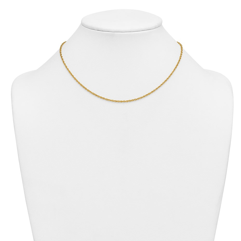Alternate view of the 1/20 14K Gold Filled 2mm Solid Ropa Chain Necklace by The Black Bow Jewelry Co.