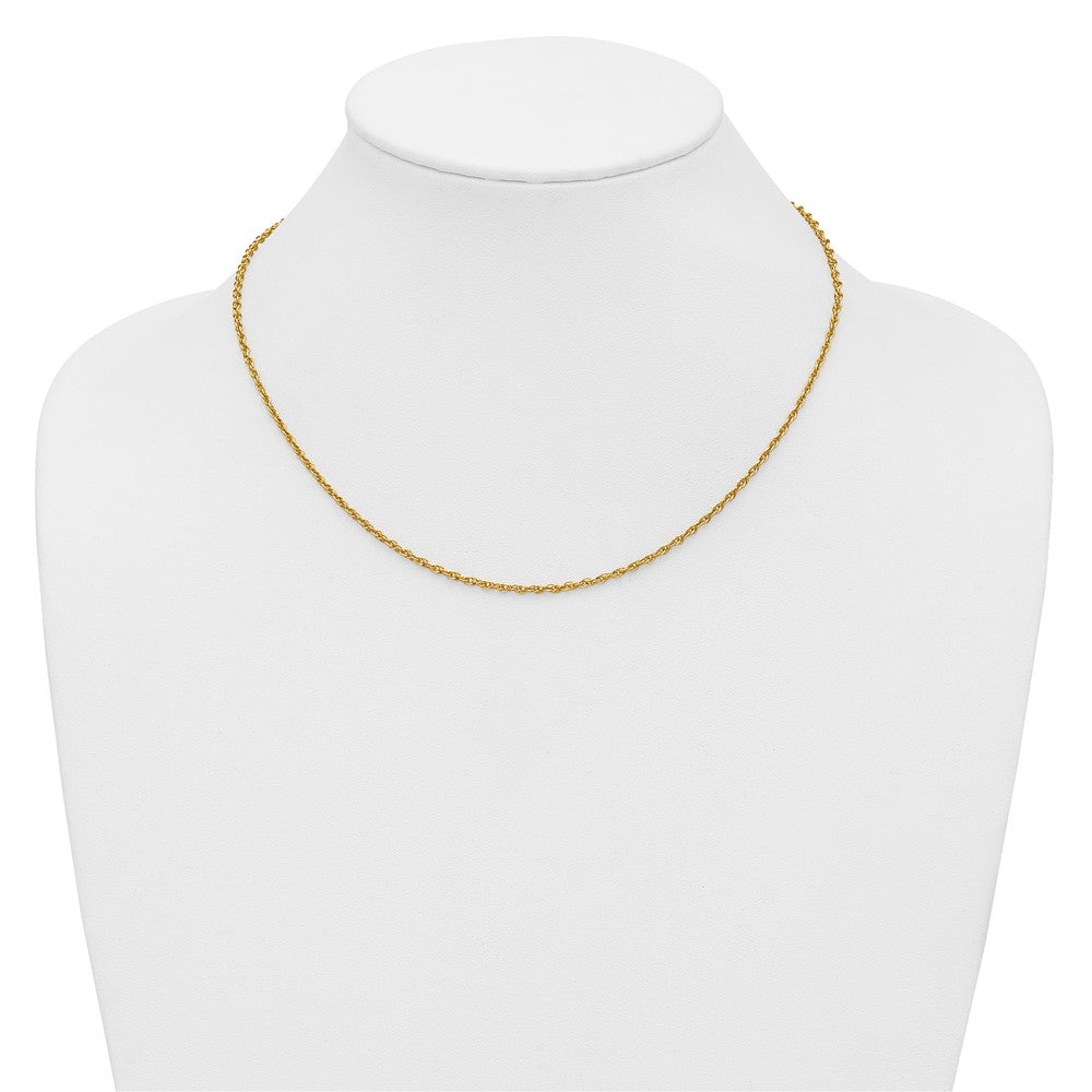 Alternate view of the 1/20 14K Gold Filled 2mm Solid Ropa Chain Necklace, 18 Inch by The Black Bow Jewelry Co.