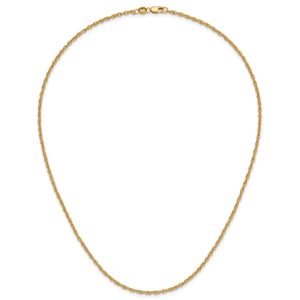 Alternate view of the 1/20 14K Gold Filled 2mm Solid Ropa Chain Necklace, 18 Inch by The Black Bow Jewelry Co.
