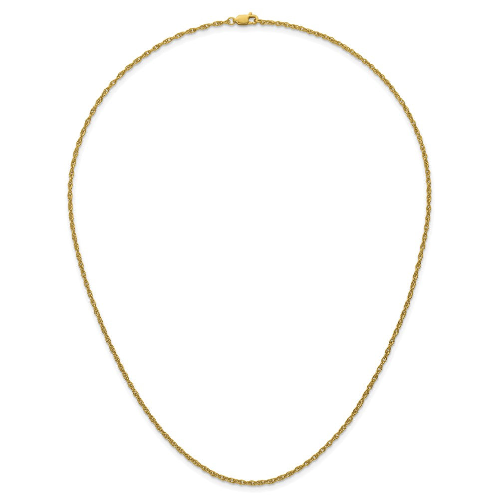Alternate view of the 1/20 14K Gold Filled 2mm Solid Ropa Chain Necklace, 20 Inch by The Black Bow Jewelry Co.