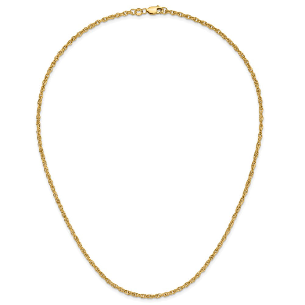 Alternate view of the 1/20 14K Gold Filled 2.5mm Solid Ropa Chain Necklace, 18 Inch by The Black Bow Jewelry Co.