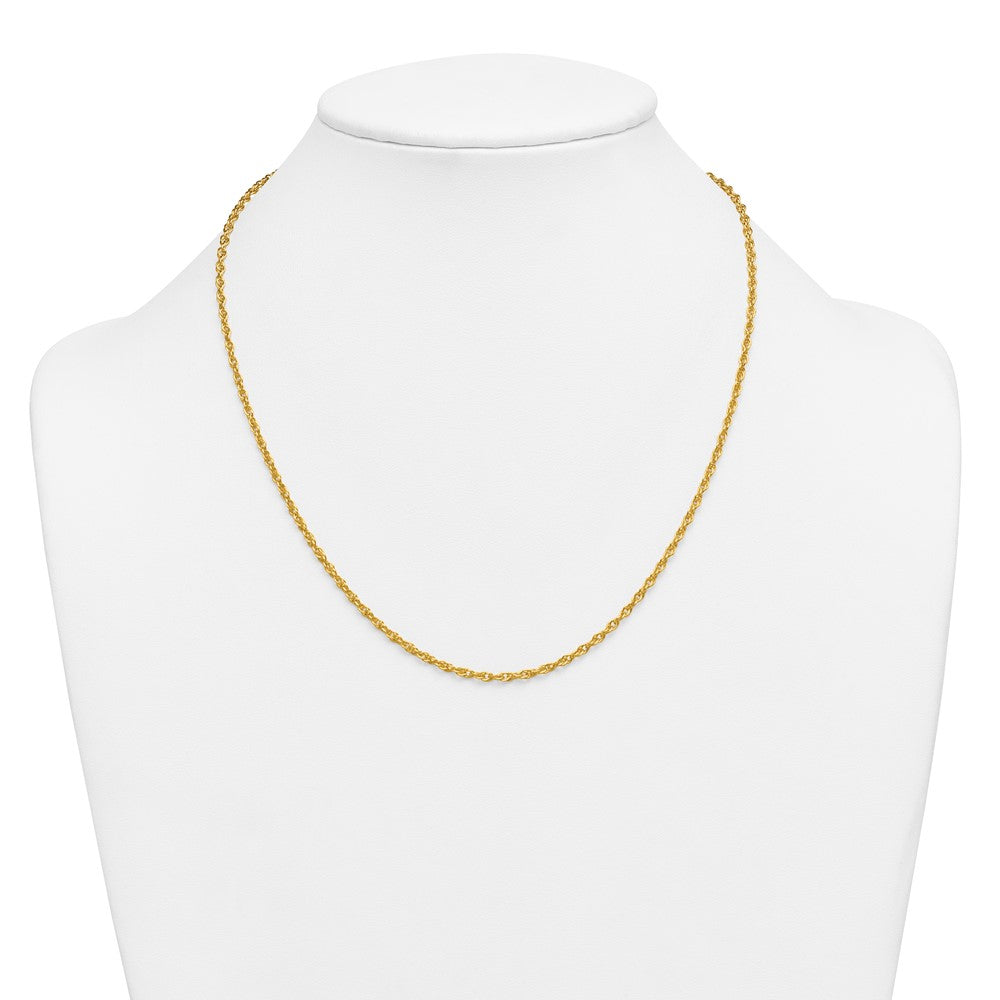Alternate view of the 1/20 14K Gold Filled 2.5mm Solid Ropa Chain Necklace, 20 Inch by The Black Bow Jewelry Co.