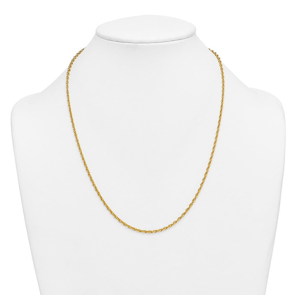 Alternate view of the 1/20 14K Gold Filled 2.5mm Solid Ropa Chain Necklace, 22 Inch by The Black Bow Jewelry Co.