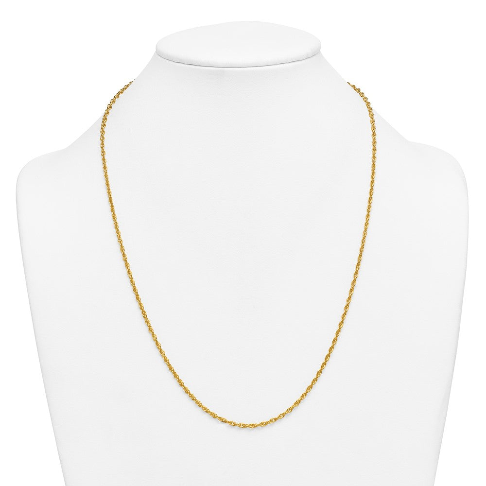 Alternate view of the 1/20 14K Gold Filled 2.5mm Solid Ropa Chain Necklace, 24 Inch by The Black Bow Jewelry Co.