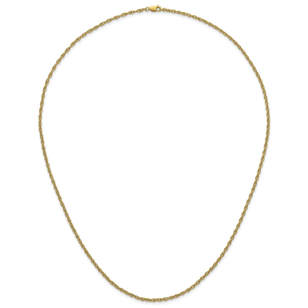 Alternate view of the 1/20 14K Gold Filled 2.5mm Solid Ropa Chain Necklace, 24 Inch by The Black Bow Jewelry Co.
