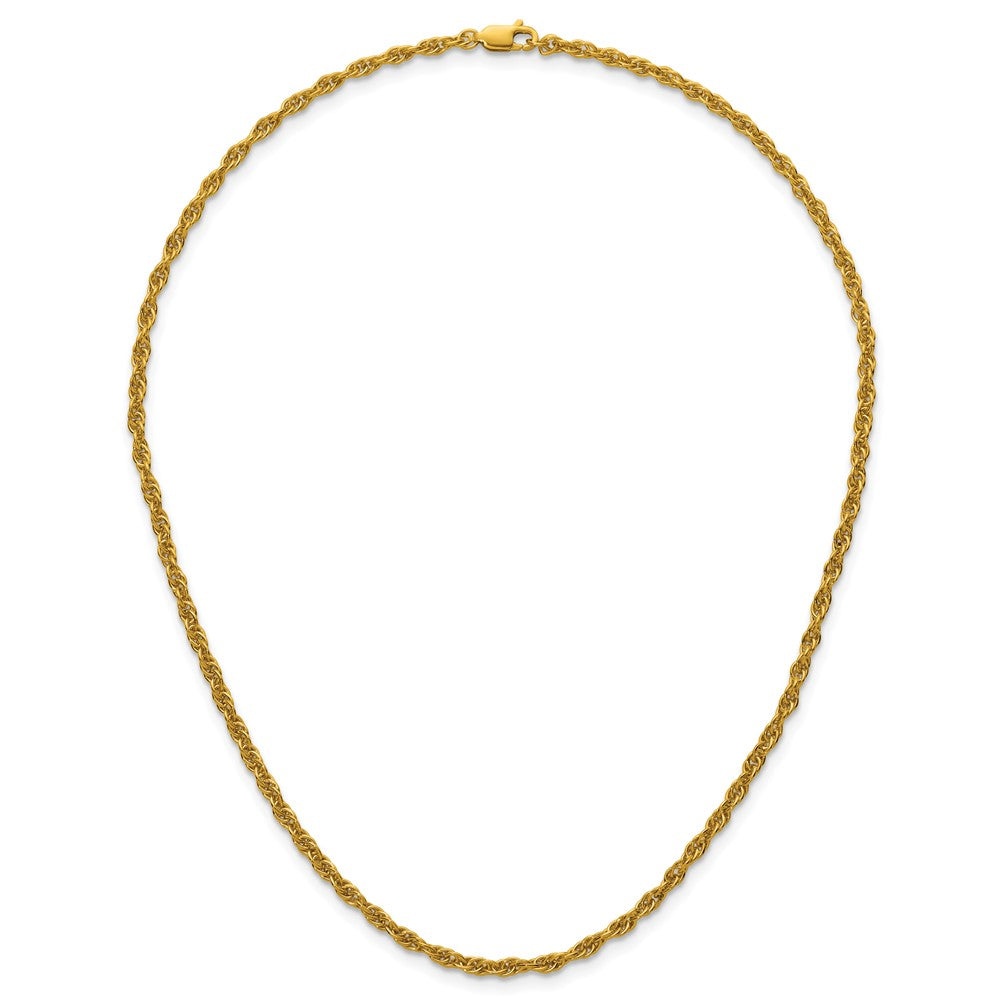 Alternate view of the 1/20 14K Gold Filled 2.9mm Solid Ropa Chain Necklace by The Black Bow Jewelry Co.