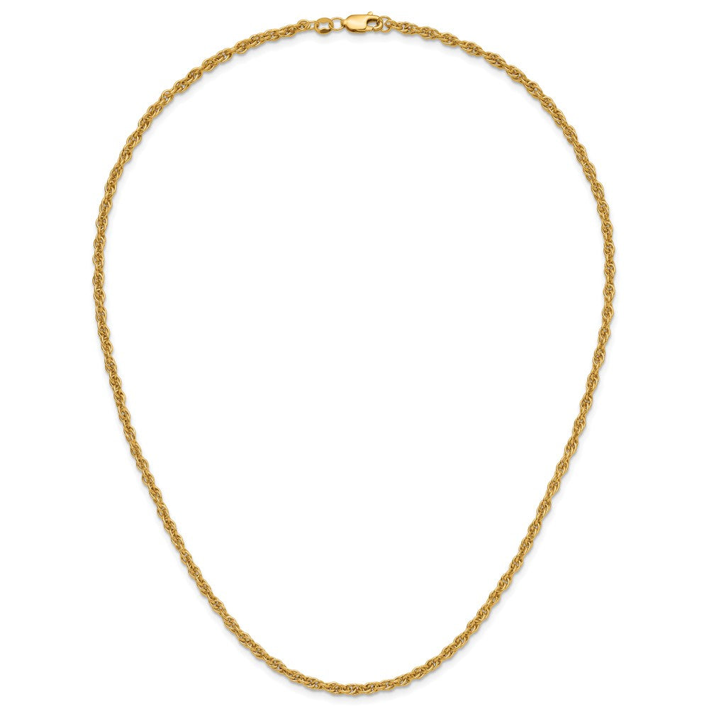 Alternate view of the 1/20 14K Gold Filled 2.9mm Solid Ropa Chain Necklace, 18 Inch by The Black Bow Jewelry Co.