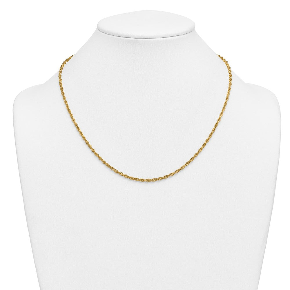 Alternate view of the 1/20 14K Gold Filled 2.9mm Solid Ropa Chain Necklace, 20 Inch by The Black Bow Jewelry Co.