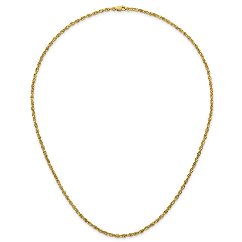 Alternate view of the 1/20 14K Gold Filled 2.9mm Solid Ropa Chain Necklace, 22 Inch by The Black Bow Jewelry Co.