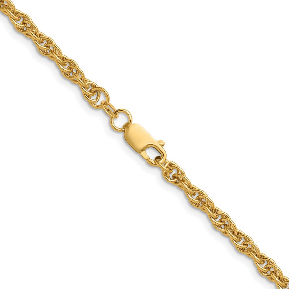 Alternate view of the 1/20 14K Gold Filled 3.8mm Solid Ropa Chain Necklace by The Black Bow Jewelry Co.