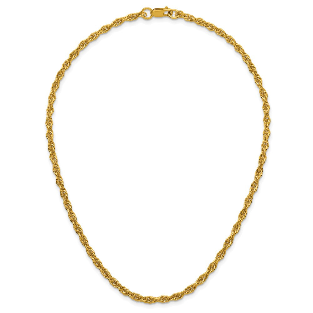 Alternate view of the 1/20 14K Gold Filled 3.8mm Solid Ropa Chain Necklace, 16 Inch by The Black Bow Jewelry Co.