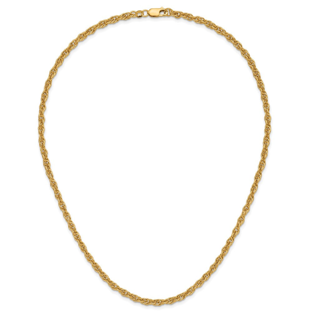 Alternate view of the 1/20 14K Gold Filled 3.8mm Solid Ropa Chain Necklace, 18 Inch by The Black Bow Jewelry Co.