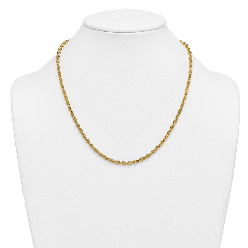 Alternate view of the 1/20 14K Gold Filled 3.8mm Solid Ropa Chain Necklace, 20 Inch by The Black Bow Jewelry Co.