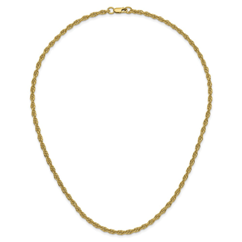 Alternate view of the 1/20 14K Gold Filled 3.8mm Solid Ropa Chain Necklace, 20 Inch by The Black Bow Jewelry Co.