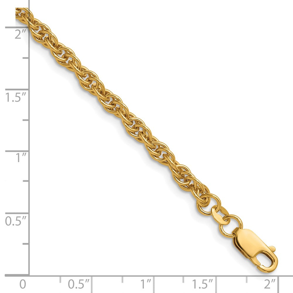 Alternate view of the 1/20 14K Gold Filled 3.8mm Solid Ropa Chain Necklace, 20 Inch by The Black Bow Jewelry Co.