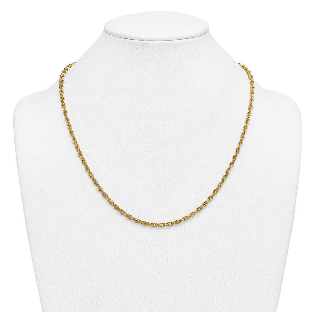 Alternate view of the 1/20 14K Gold Filled 3.8mm Solid Ropa Chain Necklace, 22 Inch by The Black Bow Jewelry Co.