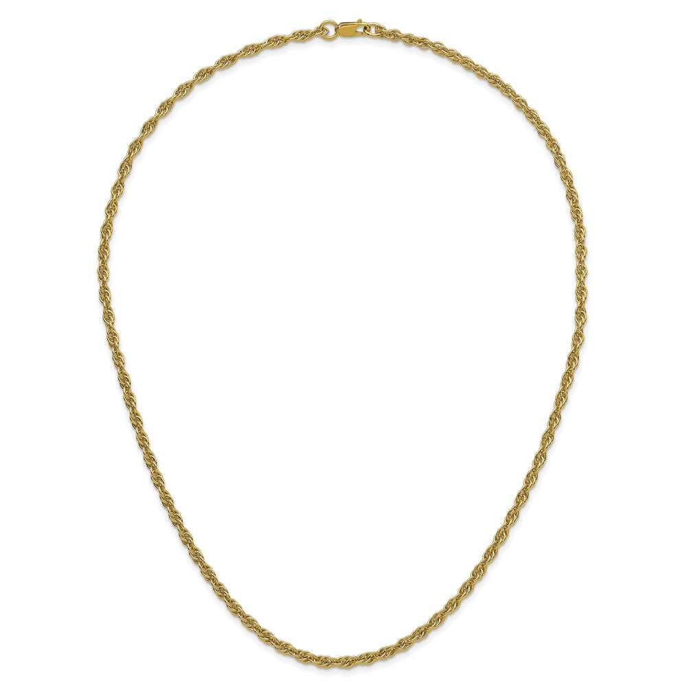 Alternate view of the 1/20 14K Gold Filled 3.8mm Solid Ropa Chain Necklace, 22 Inch by The Black Bow Jewelry Co.