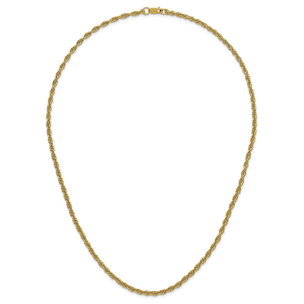 Alternate view of the 1/20 14K Gold Filled 3.8mm Solid Ropa Chain Necklace, 24 Inch by The Black Bow Jewelry Co.