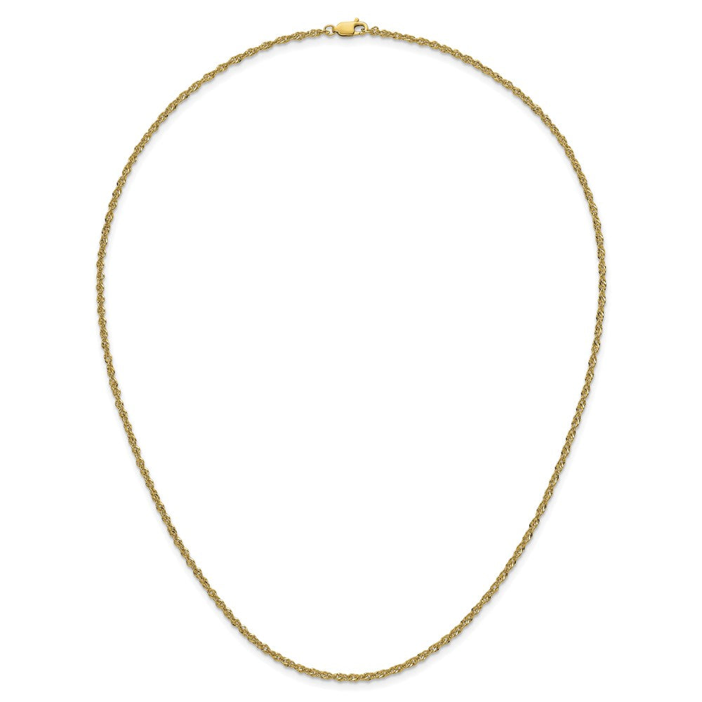 Alternate view of the 1/20 14K Gold Filled 2mm Solid Singapore Chain Necklace, 20 Inch by The Black Bow Jewelry Co.