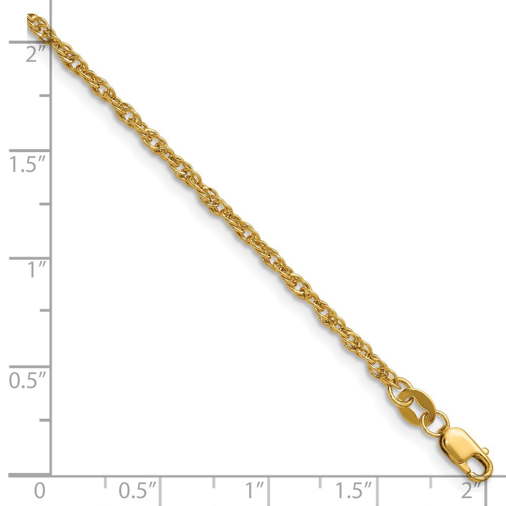Alternate view of the 1/20 14K Gold Filled 2mm Solid Singapore Chain Necklace, 20 Inch by The Black Bow Jewelry Co.