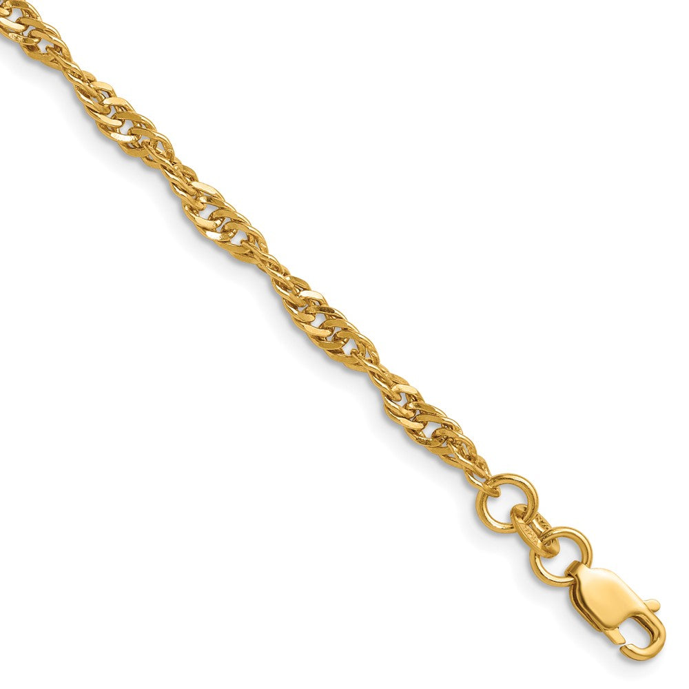 1/20 14K Gold Filled 3.2mm Solid Singapore Chain Necklace