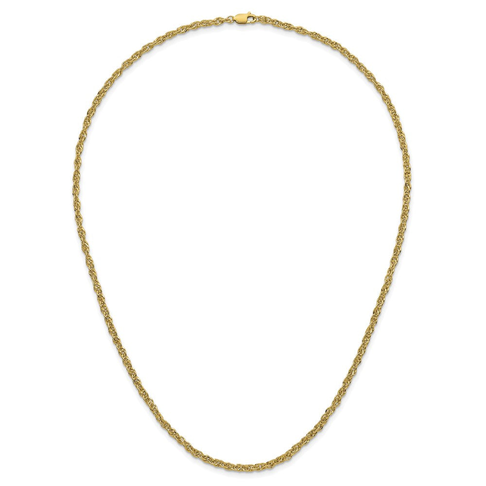 Alternate view of the 1/20 14K Gold Filled 3.2mm Solid Singapore Chain Necklace, 20 Inch by The Black Bow Jewelry Co.