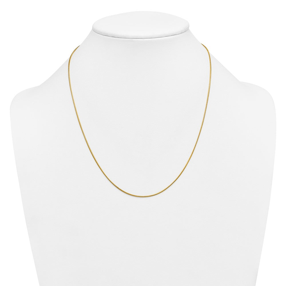 Alternate view of the 1/20 14K Gold Filled 1mm Solid Snake Chain Necklace, 20 Inch by The Black Bow Jewelry Co.