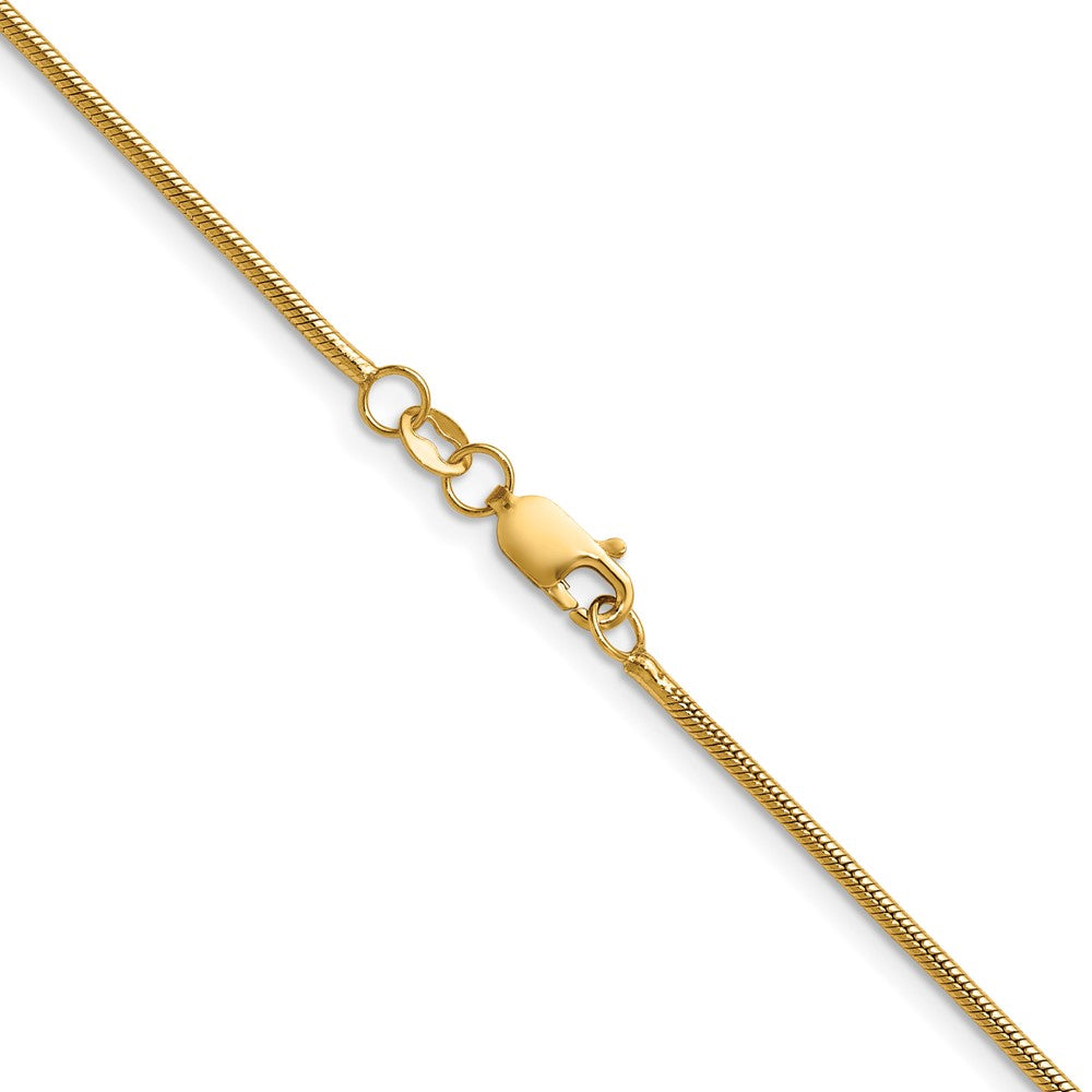 Alternate view of the 1/20 14K Gold Filled 1.5mm Solid Snake Chain Necklace by The Black Bow Jewelry Co.