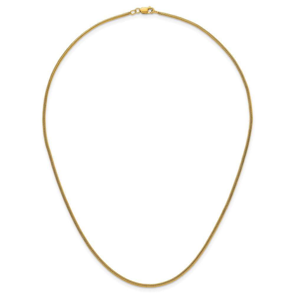 Alternate view of the 1/20 14K Gold Filled 1.5mm Solid Snake Chain Necklace by The Black Bow Jewelry Co.