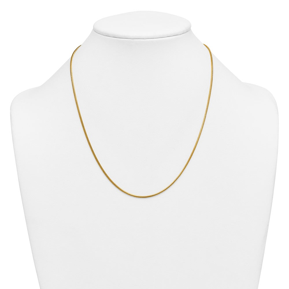 Alternate view of the 1/20 14K Gold Filled 1.5mm Solid Snake Chain Necklace, 20 Inch by The Black Bow Jewelry Co.