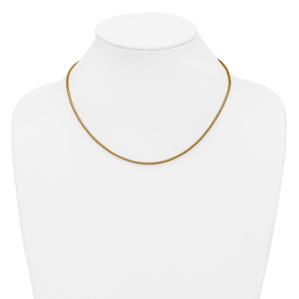 Alternate view of the 1/20 14K Gold Filled 2mm Solid Snake Chain Necklace, 18 Inch by The Black Bow Jewelry Co.